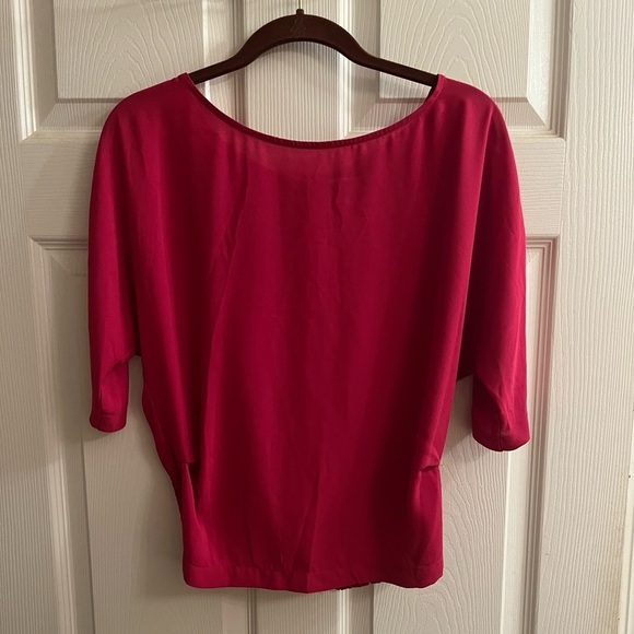 New York & Company Tops - NY & CO~ RED BACK BUTTON BLOUSE~M
